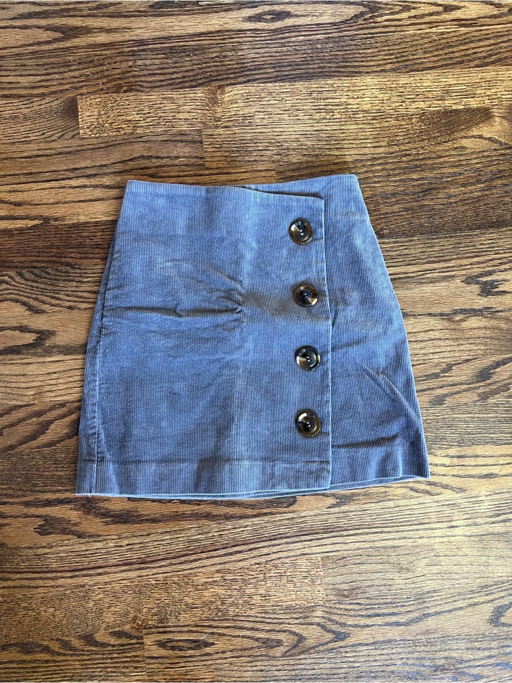 Altar'd State brown Corduroy Button-Front Mini Skirt